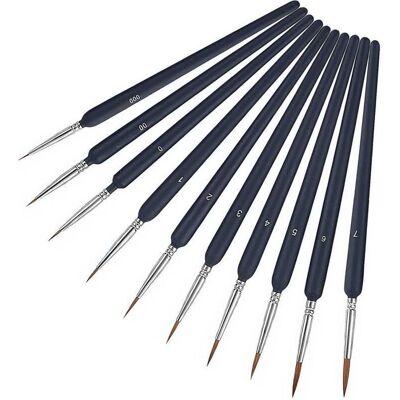 INNNB 10Pcs Détail Pinceaux Peinture Acrylique - Pinceau Fin Peinture Pinceau Figurine Pinceaux Modelisme Pinceau Aquarelle Ldéal po - Publicité INNNB 10Pcs Détail Pinceaux Peinture Acrylique - Pinceau Fin Peinture Pinceau Figurine Pinceaux Modelisme Pinceau Aquarelle Ldéal po - Publicité