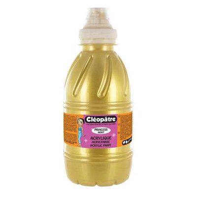 CLEOPATRE Peinture Acrylique - Princess Mérit - Or - 500 ml - Brillant - Mixte - Publicité CLEOPATRE Peinture Acrylique - Princess Mérit - Or - 500 ml - Brillant - Mixte - Publicité