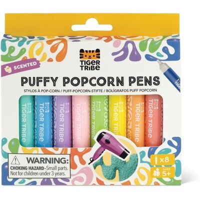 Feutres effet popcorn - TIGER TRIBE - COOL KIDS PROJECT - Encre gonflante 3D - Parfum pop‑corn - 8 couleurs Blanc - Publicité Feutres effet popcorn - TIGER TRIBE - COOL KIDS PROJECT - Encre gonflante 3D - Parfum pop‑corn - 8 couleurs Blanc - Publicité