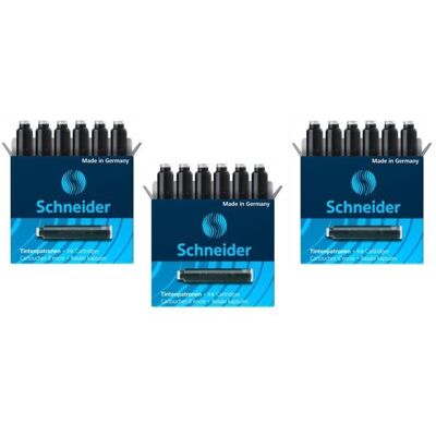 Cartouches dencre - SCHNEIDER - 6601-3 - Noir - Boîte de 6 - Mixte Noir - Publicité Cartouches dencre - SCHNEIDER - 6601-3 - Noir - Boîte de 6 - Mixte Noir - Publicité
