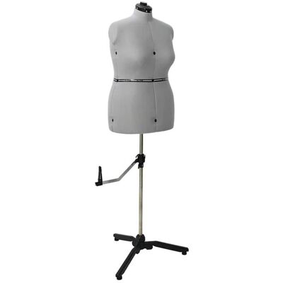 Forme de robe ajustable - vidaXL - Gris - Velours - Hauteur réglable 95-160 cm - Rotation 360° - Base stable Gris - Publicité Forme de robe ajustable - vidaXL - Gris - Velours - Hauteur réglable 95-160 cm - Rotation 360° - Base stable Gris - Publicité
