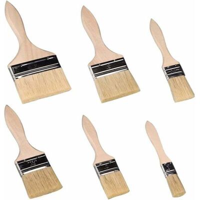 WEEWA Pinceaux Peinture MurPinceau Plat Pinceaux 6 Pièces Pinceaux Professionnels Manche en Bois Peinture Brosses Pinceaux de Poils - Publicité WEEWA Pinceaux Peinture MurPinceau Plat Pinceaux 6 Pièces Pinceaux Professionnels Manche en Bois Peinture Brosses Pinceaux de Poils - Publicité