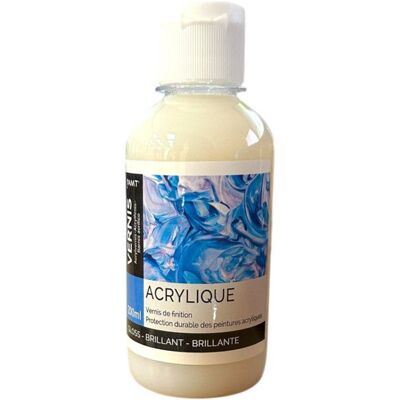Vernis - Finition - Brillant - Pour peinture acrylique - AMT - Flacon 200ml - Publicité Vernis - Finition - Brillant - Pour peinture acrylique - AMT - Flacon 200ml - Publicité