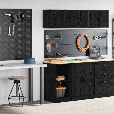vidaXL Armoires de Garage - 2 pièces Noires - Rangement Durable - Publicité vidaXL Armoires de Garage - 2 pièces Noires - Rangement Durable - Publicité