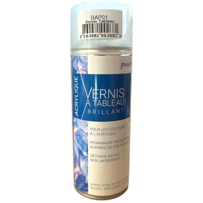 Vernis à tableau - Brillant - Pour peinture acrylique - AMT - Spray - 300ml - Publicité Vernis à tableau - Brillant - Pour peinture acrylique - AMT - Spray - 300ml - Publicité