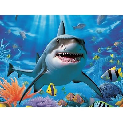 AUTREMENT HNE_ DIY 5D Diamond Painting Kits Requin Diamant Peinture Point De Croix Broderie Poisson Océan Strass Complet Image KIT MOSAIQUE - Publicité AUTREMENT HNE_ DIY 5D Diamond Painting Kits Requin Diamant Peinture Point De Croix Broderie Poisson Océan Strass Complet Image KIT MOSAIQUE - Publicité