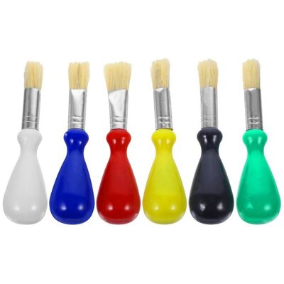AUCUNELY Lot de 6 pinceaux de peinture multifonctions pour enfants en plastique réutilisables pour aquarelle professionnels pour tou - Publicité AUCUNELY Lot de 6 pinceaux de peinture multifonctions pour enfants en plastique réutilisables pour aquarelle professionnels pour tou - Publicité
