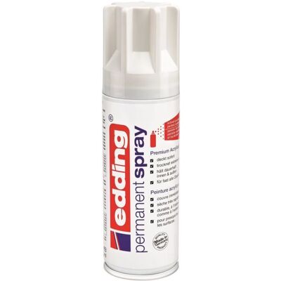 Spray acrylique - EDDING - E5200 - 200 ml - Blanc trafic - 5 3x5 3x18 3 cm Blanc - Publicité Spray acrylique - EDDING - E5200 - 200 ml - Blanc trafic - 5 3x5 3x18 3 cm Blanc - Publicité