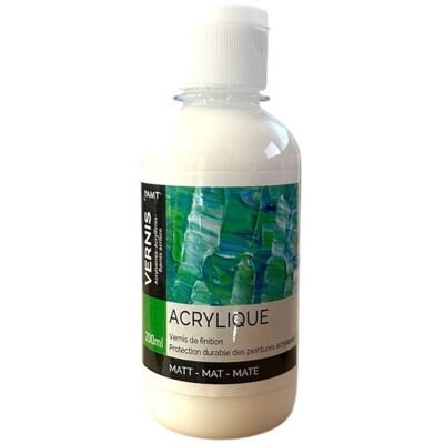 Vernis - Finition - Mat - Pour peinture acrylique - AMT - Flacon 200ml - Publicité Vernis - Finition - Mat - Pour peinture acrylique - AMT - Flacon 200ml - Publicité