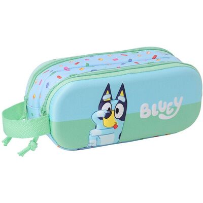 Trousse Bluey Bleu 3D 21 CM - 2 cpt - Publicité Trousse Bluey Bleu 3D 21 CM - 2 cpt - Publicité