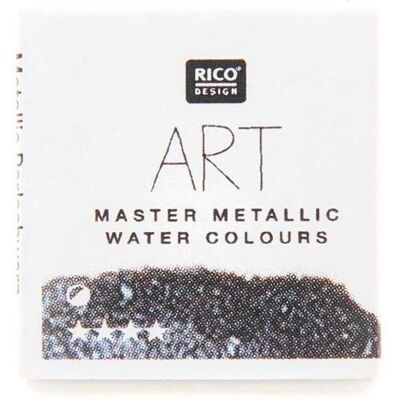 Peinture aquarelle perle noire Rico Design - 1/2 tasse - Métallique - Fournitures d'art - Publicité Peinture aquarelle perle noire Rico Design - 1/2 tasse - Métallique - Fournitures d'art - Publicité