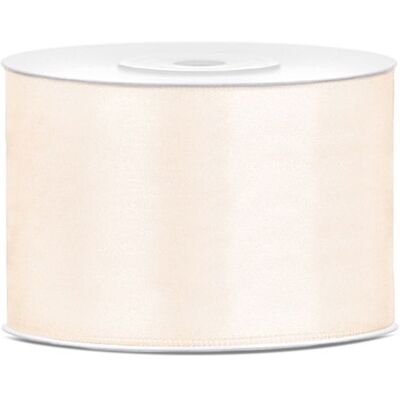 PARTYDECO Ruban satin blanc cassé 5 cm x 25 m - Blanc - Publicité PARTYDECO Ruban satin blanc cassé 5 cm x 25 m - Blanc - Publicité