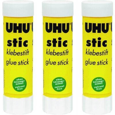Bâton de colle - UHU - 40 g - Sans solvant - Capuchon vissable - Facilement lavable - Publicité Bâton de colle - UHU - 40 g - Sans solvant - Capuchon vissable - Facilement lavable - Publicité