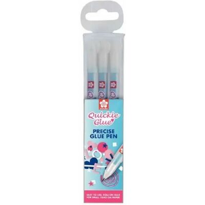 Stylo à colle - SAKURA - Quickie Glue - pointe fine 0 6 mm - lot de 3 - précision pour scrapbooking - Publicité Stylo à colle - SAKURA - Quickie Glue - pointe fine 0 6 mm - lot de 3 - précision pour scrapbooking - Publicité
