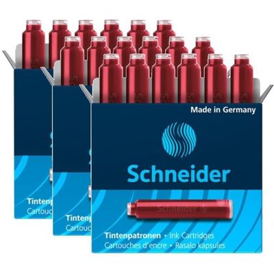 Boîtes de Cartouches dEncre - SCHNEIDER - 6602-3 - 6 Cartouches - Encre Rouge - Mixte Rouge - Publicité Boîtes de Cartouches dEncre - SCHNEIDER - 6602-3 - 6 Cartouches - Encre Rouge - Mixte Rouge - Publicité