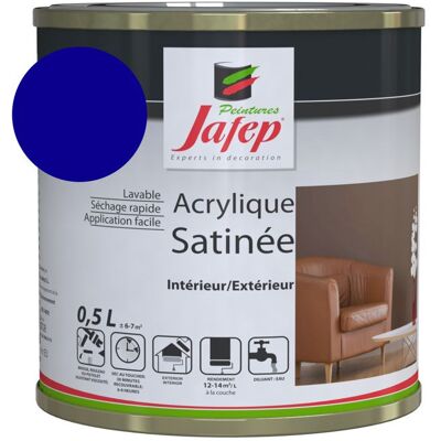Jafep - Pittura acrilica satinata - Bleu foncé - 0.5 L - Paint - Publicité Jafep - Pittura acrilica satinata - Bleu foncé - 0.5 L - Paint - Publicité