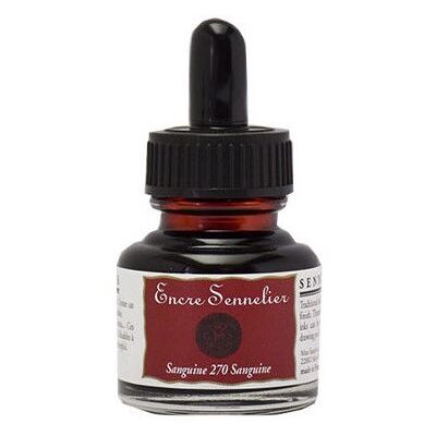 Flacon encre Sennelier 30ml Sanguine 270 Rouge - Publicité Flacon encre Sennelier 30ml Sanguine 270 Rouge - Publicité
