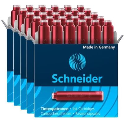 Boîtes de Cartouches dEncre - SCHNEIDER - 6602-5 - Lot de 5 - Encre Rouge - Mixte Rouge - Publicité Boîtes de Cartouches dEncre - SCHNEIDER - 6602-5 - Lot de 5 - Encre Rouge - Mixte Rouge - Publicité