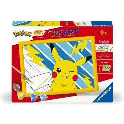 CreArt Kids 18x24cm Pikachu Éclair Kit de peinture par numéros Numéro dArt Dès 7 ans 25905 Ravensburger Bleu - Publicité CreArt Kids 18x24cm Pikachu Éclair Kit de peinture par numéros Numéro dArt Dès 7 ans 25905 Ravensburger Bleu - Publicité