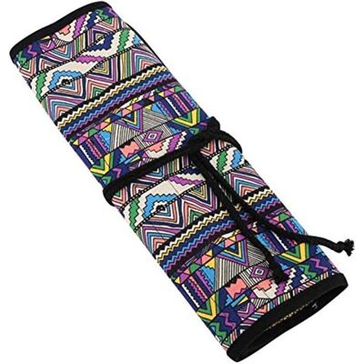 NOBRAND Sac à pinceaux enroulable en toile de style classique Trousse à Pinceaux Artiste 20 trous sac à Crayons en toile - Publicité NOBRAND Sac à pinceaux enroulable en toile de style classique Trousse à Pinceaux Artiste 20 trous sac à Crayons en toile - Publicité