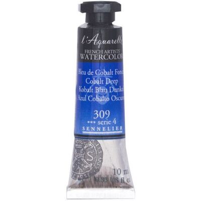 Sennelier Cobalt Profond Aquarelle - Série 4 - 10ml - Publicité Sennelier Cobalt Profond Aquarelle - Série 4 - 10ml - Publicité