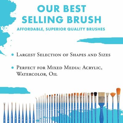 Pinceau - PRINCETON ARTIST BRUSH CO. - 10011463 - Mélangeur Lunaire - Poils Synthétiques - Compact - Publicité Pinceau - PRINCETON ARTIST BRUSH CO. - 10011463 - Mélangeur Lunaire - Poils Synthétiques - Compact - Publicité