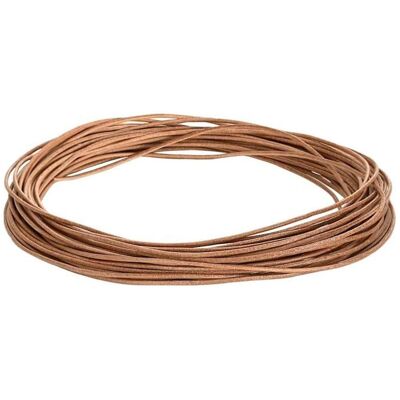 Cordon en cuir marron - vidaXL - Ø1 mm x 5 m - Marron - Résistant à leau - Texture lisse Marron - Publicité Cordon en cuir marron - vidaXL - Ø1 mm x 5 m - Marron - Résistant à leau - Texture lisse Marron - Publicité