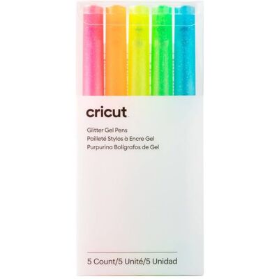 Cricut Stylos gel paillettes multicolore 5 pcs - Pointe 0 8 mm - Compatibles Explore & Maker Rose - Publicité Cricut Stylos gel paillettes multicolore 5 pcs - Pointe 0 8 mm - Compatibles Explore & Maker Rose - Publicité