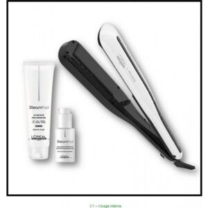L'ORÉAL PROFESSIONNEL Lisseur vapeur - LOréal Professionnel - Steampod 3.0 - 2-en-1 - Protection chaleur 210°C - Accessoires inclus Blanc - Publicité L'ORÉAL PROFESSIONNEL Lisseur vapeur - LOréal Professionnel - Steampod 3.0 - 2-en-1 - Protection chaleur 210°C - Accessoires inclus Blanc - Publicité