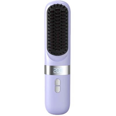 SANS MARQUE Brosse Lissante Électrique Sans Fil – Lisseur Cheveux Anti-Brûlure à Ions Violet - Publicité SANS MARQUE Brosse Lissante Électrique Sans Fil – Lisseur Cheveux Anti-Brûlure à Ions Violet - Publicité