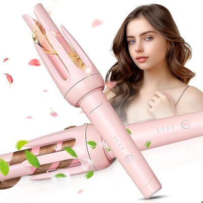 OEM Fer à Boucler Automatique 4 Températures 3 Minuteries Boucleur a Cheveux Rotatif Céramique Anti-Brûlure Anti-Emmêlement Rose Rose - Publicité OEM Fer à Boucler Automatique 4 Températures 3 Minuteries Boucleur a Cheveux Rotatif Céramique Anti-Brûlure Anti-Emmêlement Rose Rose - Publicité