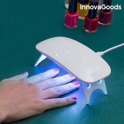 Lampe à Ongles LED UV - InnovaGoods - Pocket - Minuterie 45/60s - 5W - Design Compact Blanc - Publicité Lampe à Ongles LED UV - InnovaGoods - Pocket - Minuterie 45/60s - 5W - Design Compact Blanc - Publicité