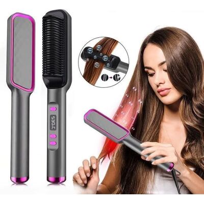 NOBRAND Brosse Lissante pour Cheveux Brosse Chauffante Peigne Lisseur avec Affichage LED 30s Chauffage Rapide Température de 80°C à 230°C - Publicité NOBRAND Brosse Lissante pour Cheveux Brosse Chauffante Peigne Lisseur avec Affichage LED 30s Chauffage Rapide Température de 80°C à 230°C - Publicité
