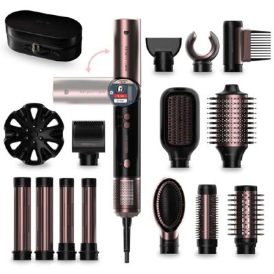 Cecotec Styler Cheveux 14 Tétes AirGlisse 14in1 Flex Black. 1400W 110000RPM Écran Technologie Coanda Moteur Brushless Noir - Publicité Cecotec Styler Cheveux 14 Tétes AirGlisse 14in1 Flex Black. 1400W 110000RPM Écran Technologie Coanda Moteur Brushless Noir - Publicité