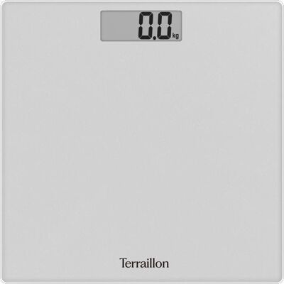 Pèse-personne électronique- Terraillon- TSQUARE SILVER - Capacité 180 kg - précision 100g - Plateau Verre Gris - Publicité Pèse-personne électronique- Terraillon- TSQUARE SILVER - Capacité 180 kg - précision 100g - Plateau Verre Gris - Publicité