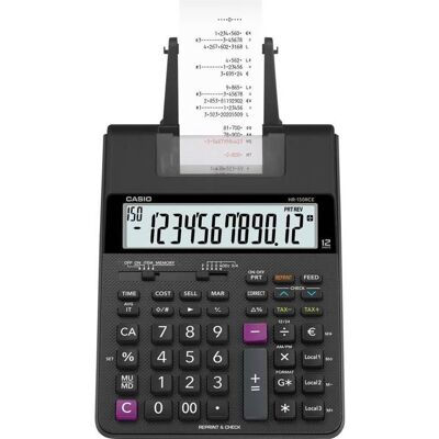 Calculatrice imprimante - CASIO - HR150 RCE - Noir - Ecran LCD - Alimentation par pile Noir - Publicité Calculatrice imprimante - CASIO - HR150 RCE - Noir - Ecran LCD - Alimentation par pile Noir - Publicité