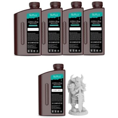 SUNLU ABS-Like Imprimante 3D Résine rapide LCD Resine à polymérisation UV 405nm Résine Gris 5 KG - Publicité SUNLU ABS-Like Imprimante 3D Résine rapide LCD Resine à polymérisation UV 405nm Résine Gris 5 KG - Publicité