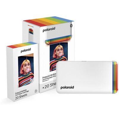 Imprimante photo Polaroid Coffret Everything box Hi-Print 2x3 (1 cartouche de 20 feuilles incluse) Blanc - Publicité Imprimante photo Polaroid Coffret Everything box Hi-Print 2x3 (1 cartouche de 20 feuilles incluse) Blanc - Publicité