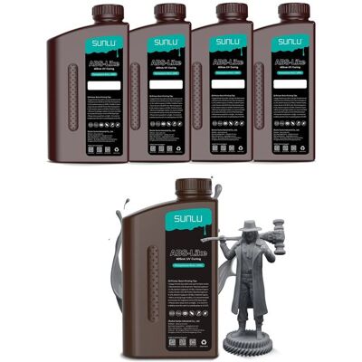 SUNLU ABS-Like Imprimante 3D Résine rapide LCD Resine à polymérisation UV 405nm Résine Gris foncé 5 KG - Publicité SUNLU ABS-Like Imprimante 3D Résine rapide LCD Resine à polymérisation UV 405nm Résine Gris foncé 5 KG - Publicité