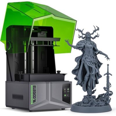 Imprimante 3D ELEGOO Saturn 4 Écran 12K MSLA Nivellement Automatique Grande Taille dimpression 21888x12288x220mm³ Vert - Publicité Imprimante 3D ELEGOO Saturn 4 Écran 12K MSLA Nivellement Automatique Grande Taille dimpression 21888x12288x220mm³ Vert - Publicité