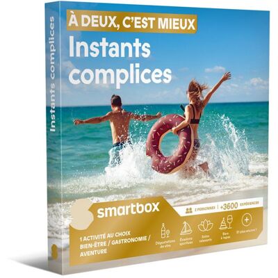 Coffret Cadeau SMARTBOX - À deux cest mieux - Instants complices - 1 activité romantique au choix pour 2 personnes - Publicité Coffret Cadeau SMARTBOX - À deux cest mieux - Instants complices - 1 activité romantique au choix pour 2 personnes - Publicité
