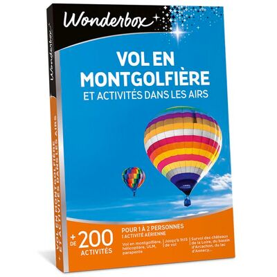 Coffret Cadeau - WONDERBOX - Vol en montgolfière et activités dans les airs - Une activité dans les airs pour 1 à 2 personnes - Publicité Coffret Cadeau - WONDERBOX - Vol en montgolfière et activités dans les airs - Une activité dans les airs pour 1 à 2 personnes - Publicité
