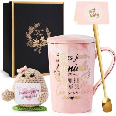 AUTREMENT Cadeau Femme Original Coffret Cadeau Femme Anniversaire avec Mug Personnalisé et Poupées Idée Cadeaux Rose-femme MUG - Publicité AUTREMENT Cadeau Femme Original Coffret Cadeau Femme Anniversaire avec Mug Personnalisé et Poupées Idée Cadeaux Rose-femme MUG - Publicité
