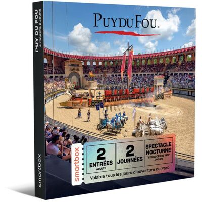 Coffret Cadeau SMARTBOX - Billets Puy du Fou 2026 - 2 jours pour 2 adultes - 2 entrées adulte pour 2 jours au Puy du Fou - Publicité Coffret Cadeau SMARTBOX - Billets Puy du Fou 2026 - 2 jours pour 2 adultes - 2 entrées adulte pour 2 jours au Puy du Fou - Publicité