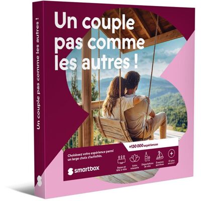 Coffret Cadeau SMARTBOX - Un couple pas comme les autres ! - 1 bon cadeau pour 2 personnes : gastronomie bien-être aventure ou - Publicité Coffret Cadeau SMARTBOX - Un couple pas comme les autres ! - 1 bon cadeau pour 2 personnes : gastronomie bien-être aventure ou - Publicité