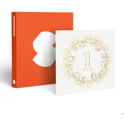 Coffret Cadeau SMARTBOX - Noces de coton : 1er anniversaire de mariage de rêve ! - 1 séjour de rêve 1 halte gourmande 1 parenthèse - Publicité Coffret Cadeau SMARTBOX - Noces de coton : 1er anniversaire de mariage de rêve ! - 1 séjour de rêve 1 halte gourmande 1 parenthèse - Publicité