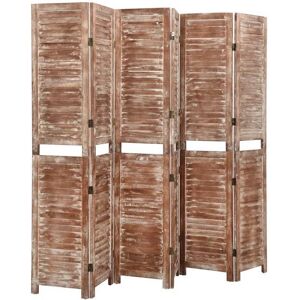 VIDAXL SALE 2025Cloison de séparation 6 panneaux - Paravent intérieur - Marron 210x165 cm Paulownia99 Kg 6427 Marron - Publicité VIDAXL SALE 2025Cloison de séparation 6 panneaux - Paravent intérieur - Marron 210x165 cm Paulownia99 Kg 6427 Marron - Publicité