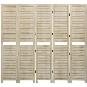 VIDAXL CLOUD Paravent intérieur - élégant Design - Cloison de séparation 5 panneaux 175x165 cm Bois de Paulownia CHYNEW8538132 Marron - Publicité VIDAXL CLOUD Paravent intérieur - élégant Design - Cloison de séparation 5 panneaux 175x165 cm Bois de Paulownia CHYNEW8538132 Marron - Publicité