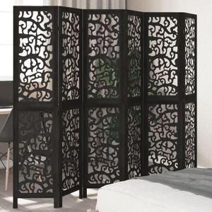 VIDAXL BONNIE®Paravent Interieur Pliable Cloison de Séparation Paravent 6 panneaux noir bois de paulownia massif &FR316336 Noir - Publicité VIDAXL BONNIE®Paravent Interieur Pliable Cloison de Séparation Paravent 6 panneaux noir bois de paulownia massif &FR316336 Noir - Publicité