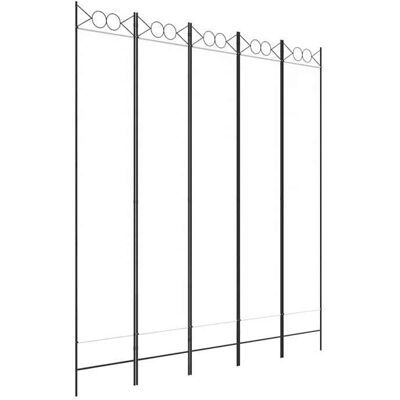 VIDAXL Sarazyj® Cloison de séparation mobile stableJILLESPARAVENT dextérieur/Salon - 5 panneaux Blanc 200x220 cm Tissu 6671 Blanc - Publicité VIDAXL Sarazyj® Cloison de séparation mobile stableJILLESPARAVENT dextérieur/Salon - 5 panneaux Blanc 200x220 cm Tissu 6671 Blanc - Publicité